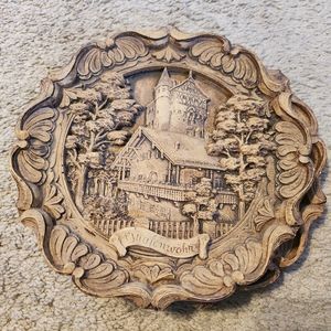 Vintage 3d resin German plate